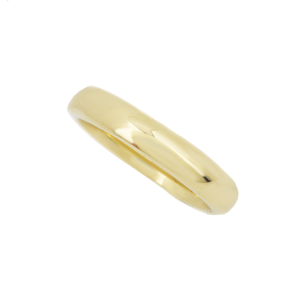 18k Yellow Gold Court Shape Wedding Ring | Rich Diamonds